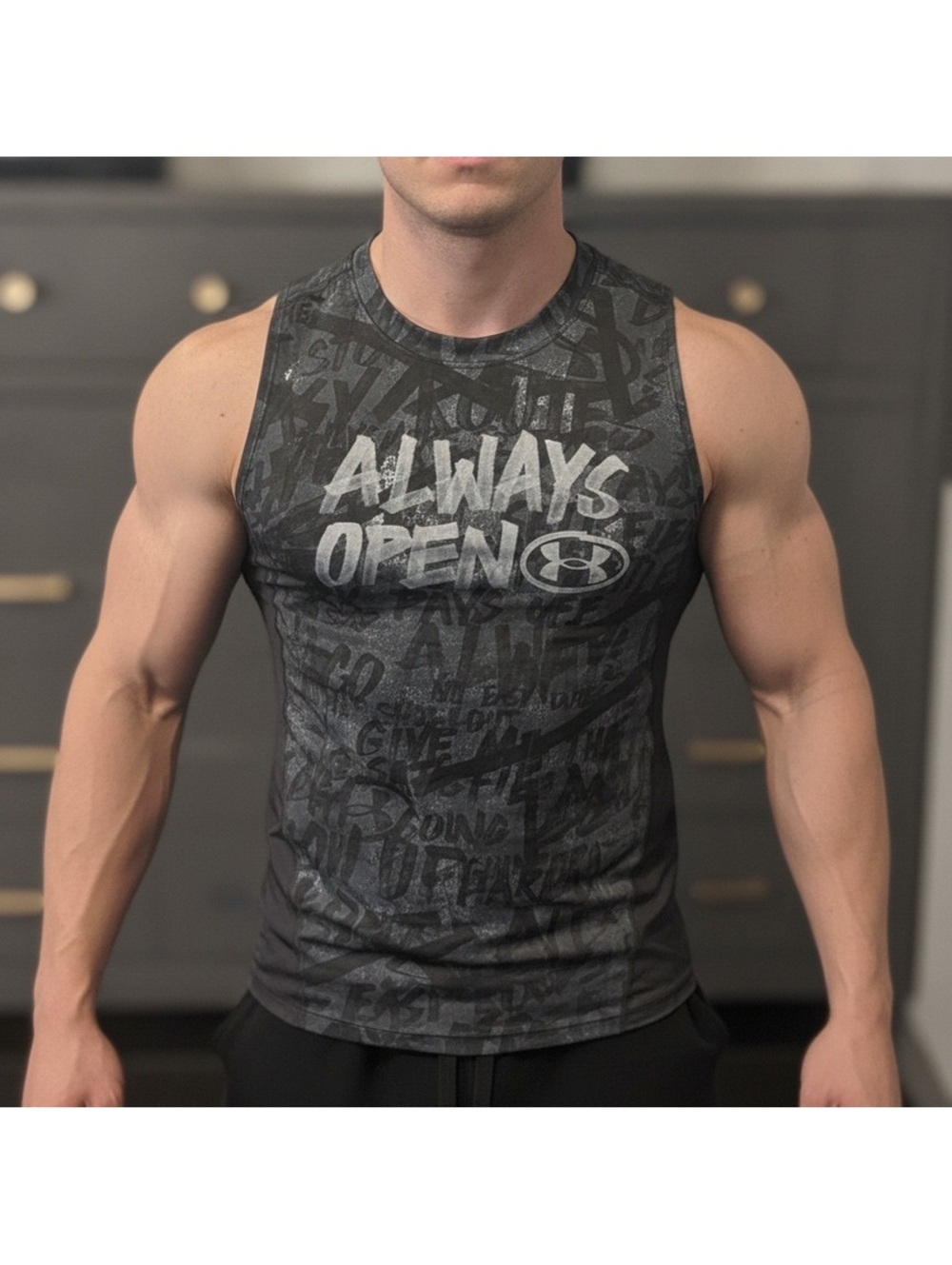 Under Armour Men's Compression Tank Top - Always Open Graphic